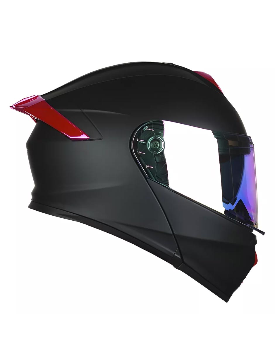 Foto 3 pulgar | Casco Kov Abatible Moto Thunder Metal Pink Para Mujer