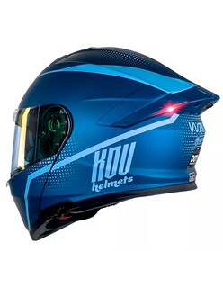 Foto 2 | Casco Kov Abatible Moto Thunder Waves Azul Con Luz Led Dot