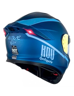 Foto 3 | Casco Kov Abatible Moto Thunder Waves Azul Con Luz Led Dot