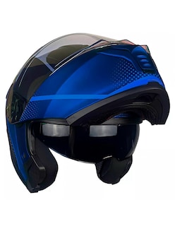 Foto 5 | Casco Kov Abatible Moto Thunder Waves Azul Con Luz Led Dot