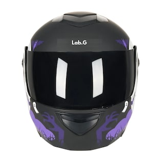 Foto 1 | Casco Lab.g Para Moto Abatible Certificado M (57-58 Cm) Violeta Negro Halloween