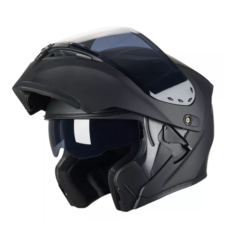 Foto 3 pulgar | Casco Abatible Certificado Dot Para Moto Negro Lab.g,  Talla L