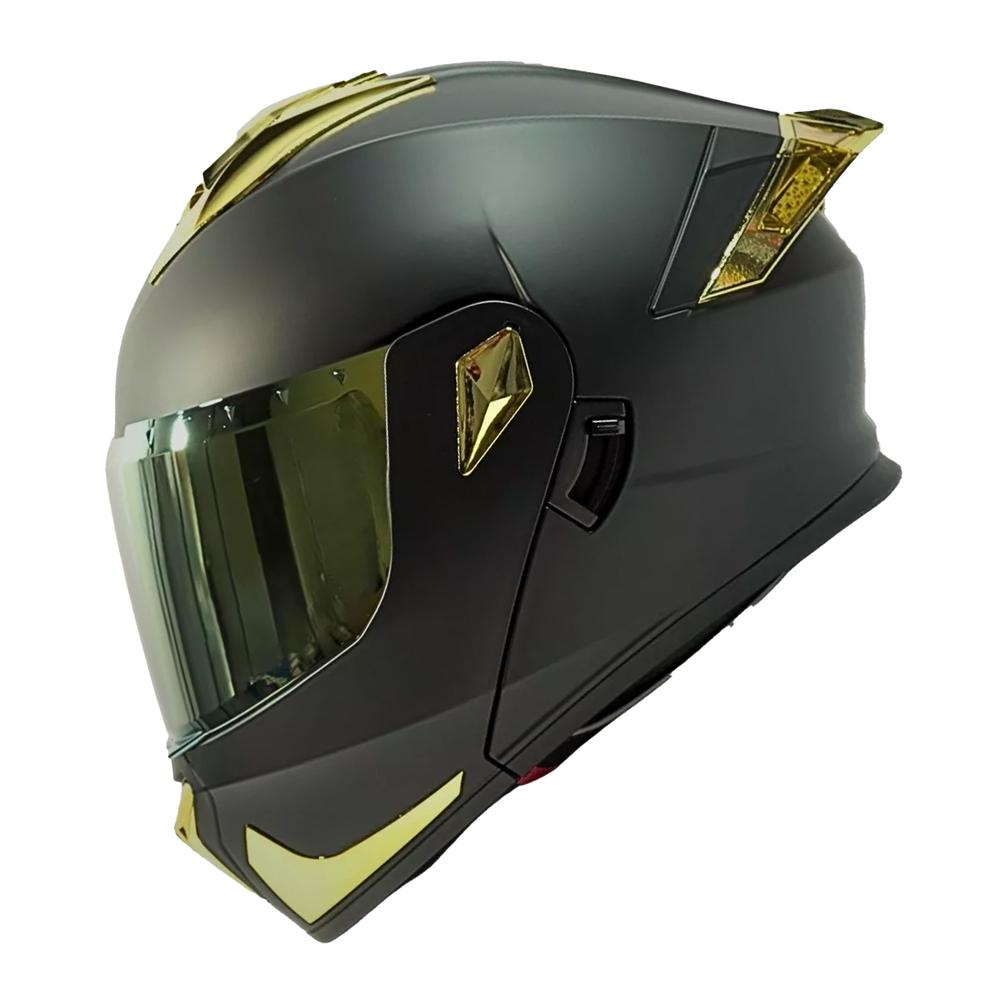 Foto 2 pulgar | Casco Moto Abatible Mate Certificado Fury Talla Xl Con Led