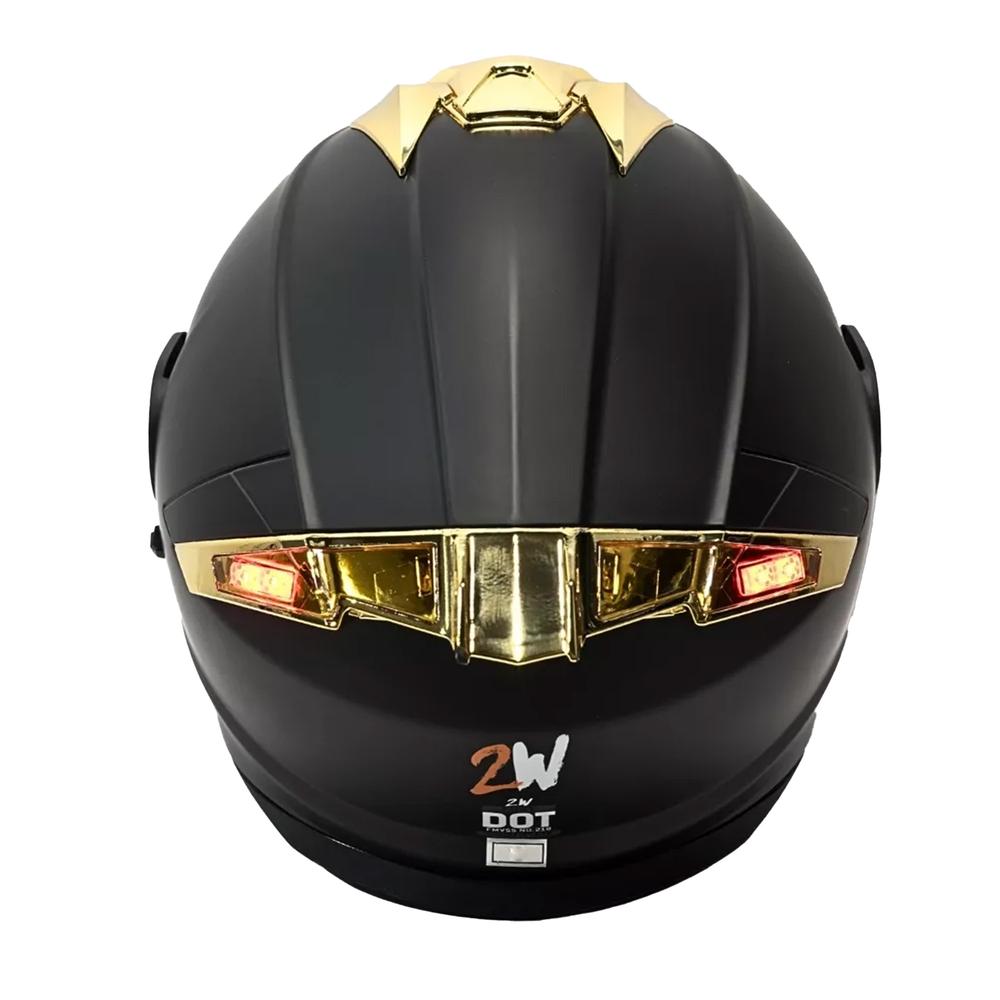 Foto 4 pulgar | Casco Moto Abatible Mate Certificado Fury Talla Xl Con Led