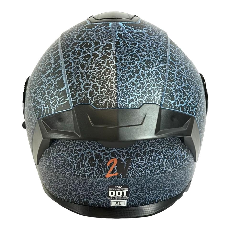 Foto 4 pulgar | Casco Moto Abatible Certificado Cracked Con Gafas Talla M