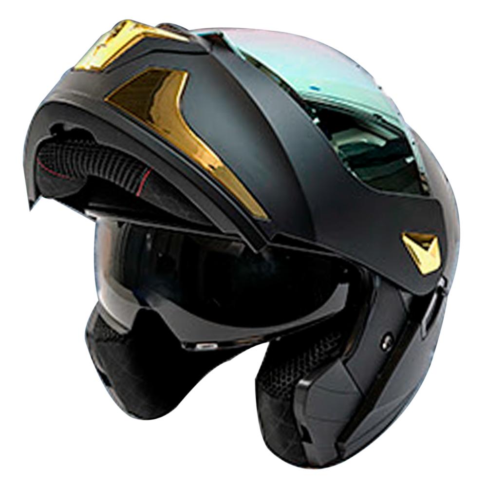 Foto 5 pulgar | Casco Moto Abatible Mate Certificado Fury Talla L Con Led