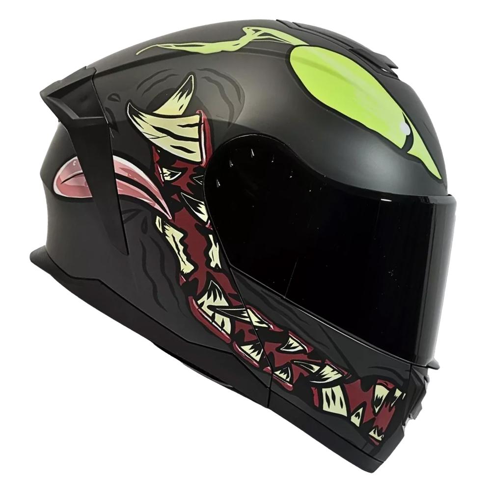 Foto 2 | Casco Moto Abatible Mate Certificado Monster Talla Xl Gafas