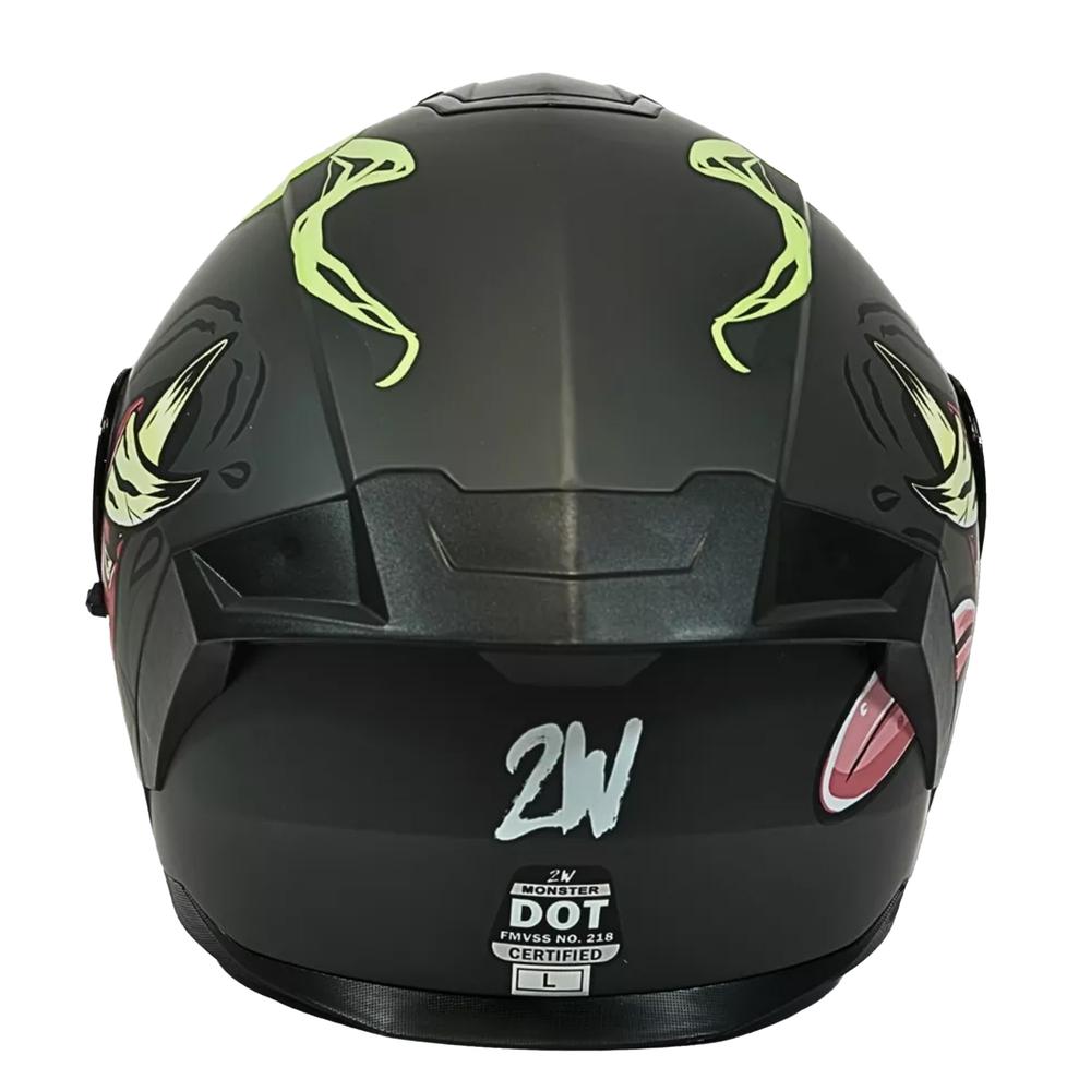 Foto 3 | Casco Moto Abatible Mate Certificado Monster Talla Xl Gafas