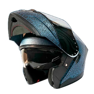 Foto 4 | Casco Moto Abatible Certificado Cracked Con Gafas Talla L