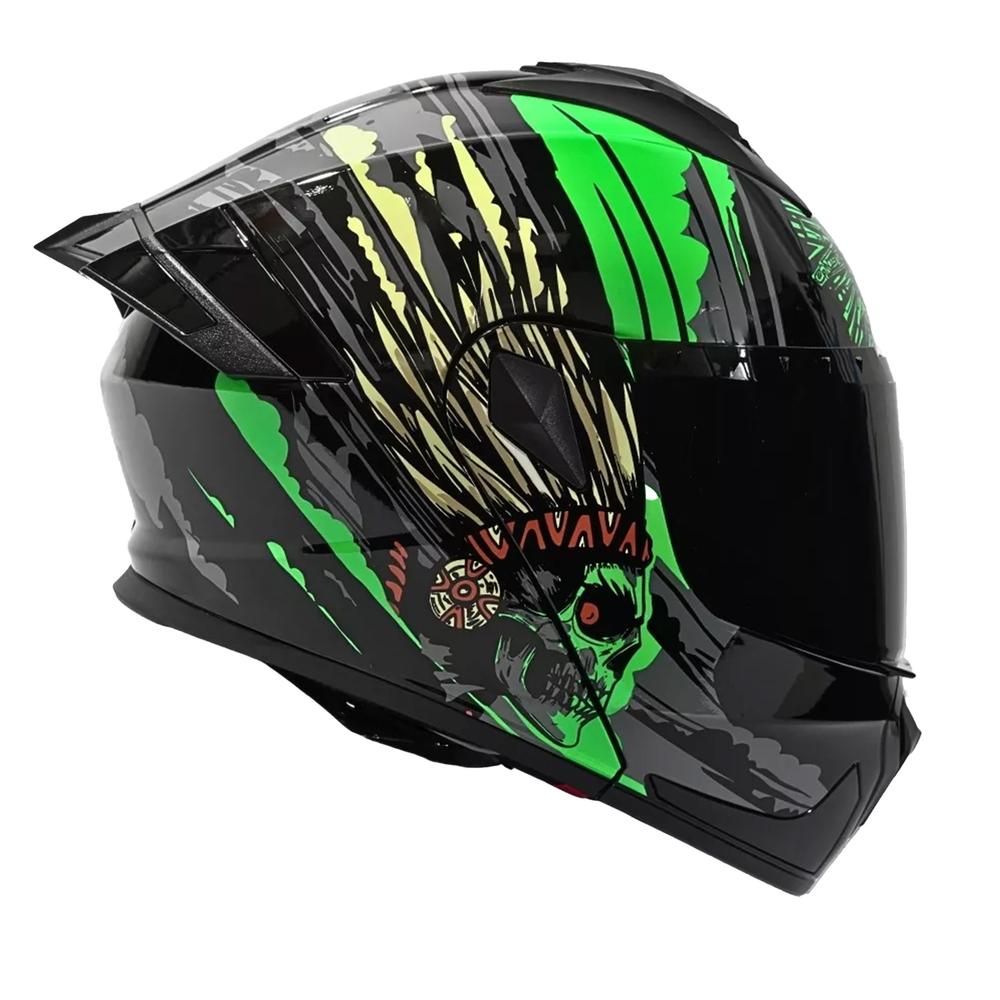 Foto 3 pulgar | Casco Abatible Moto Certificado Dakota Talla Xl Gafas Led
