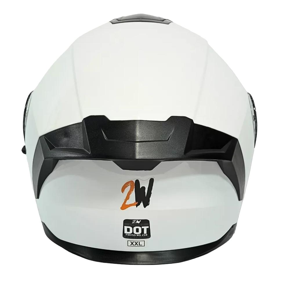 Foto 4 pulgar | Casco Moto Abatible Certificado Dot Blanco Gafas Talla Xxl