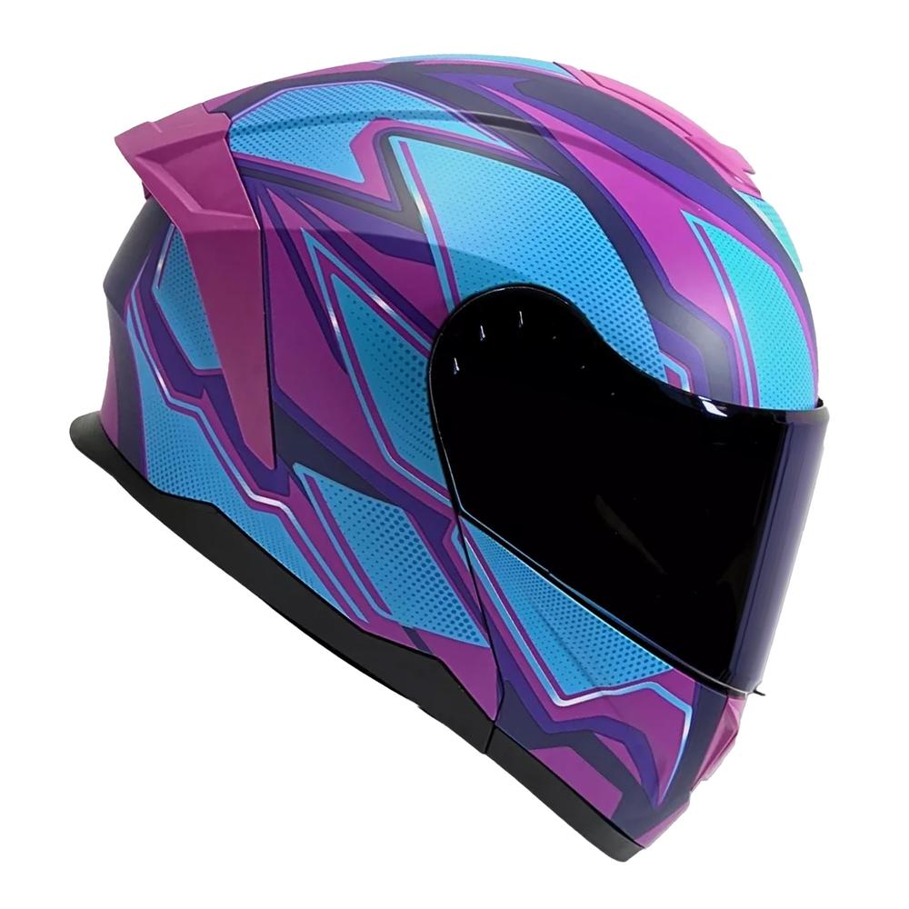 Foto 3 pulgar | Casco Moto Abatible Certificado Liberty Talla L Con Gafas