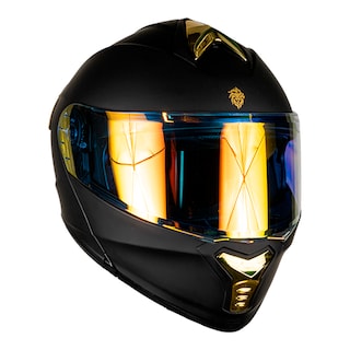 Foto 1 | Kov Casco Thunder Solido Negro Mate Dorado G