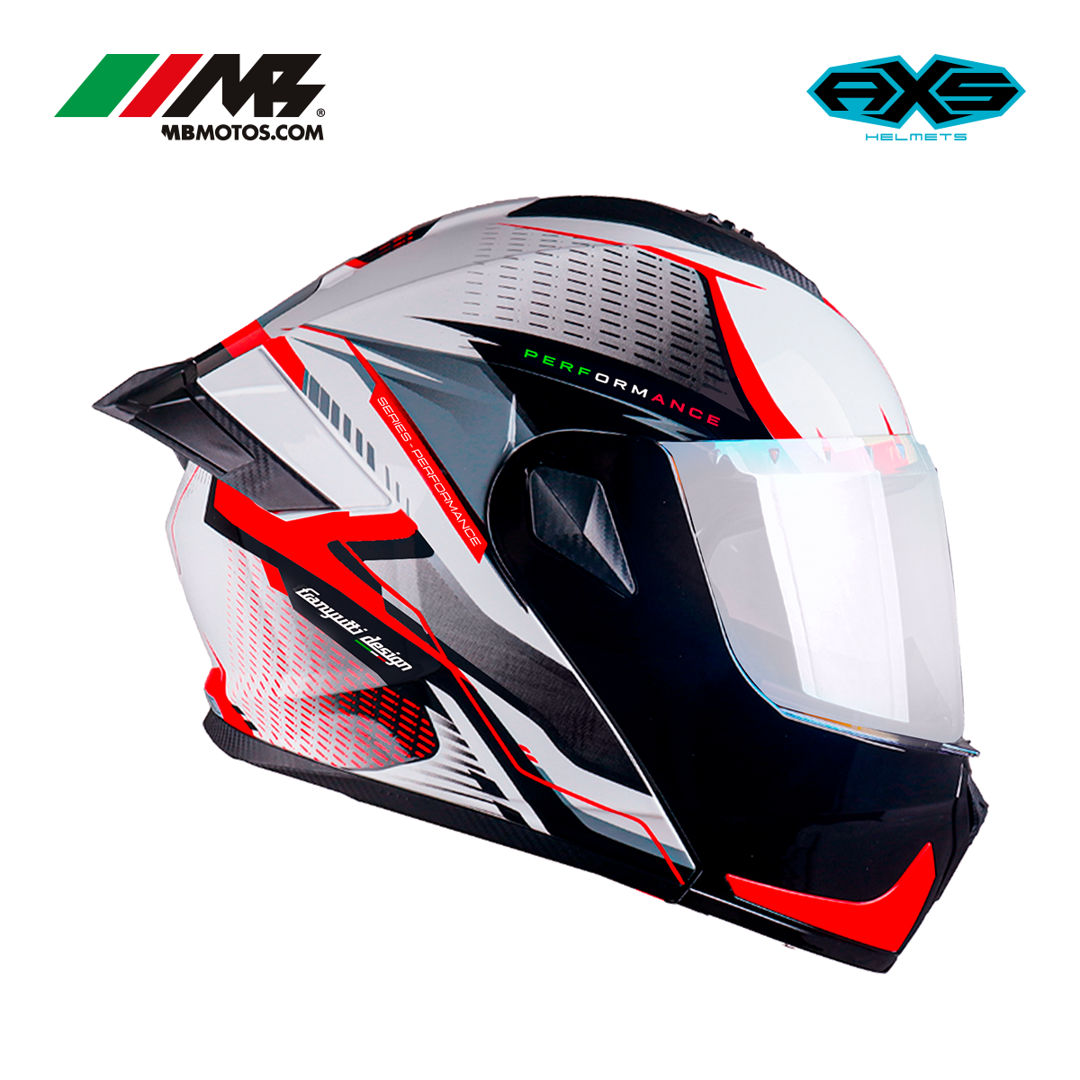 Foto 2 pulgar | Casco Para Motocicleta Axs Performance Sf501 Blanco