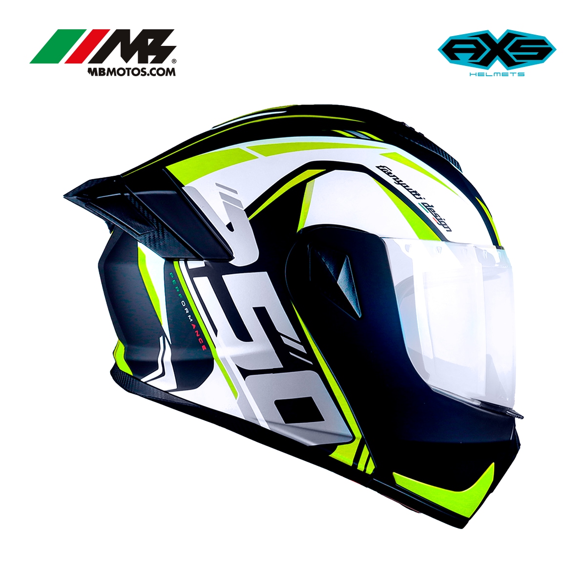 Casco Para Motocicleta Axs Performance Tekken Blanco $1,189