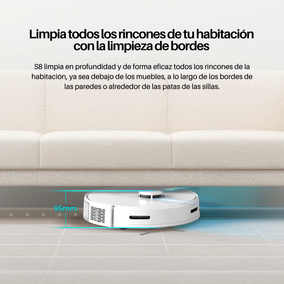 Foto 4 | Robot Aspiradora Inteligente 360 Smart Life S8 Barre color Blanco Trapea Y Autocarga Compatible con Alexa Y Google