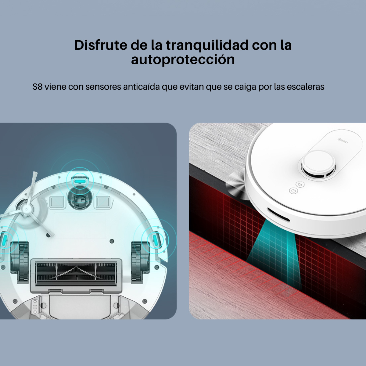 Foto 7 | Robot Aspiradora Inteligente 360 Smart Life S8 Barre color Blanco Trapea Y Autocarga Compatible con Alexa Y Google