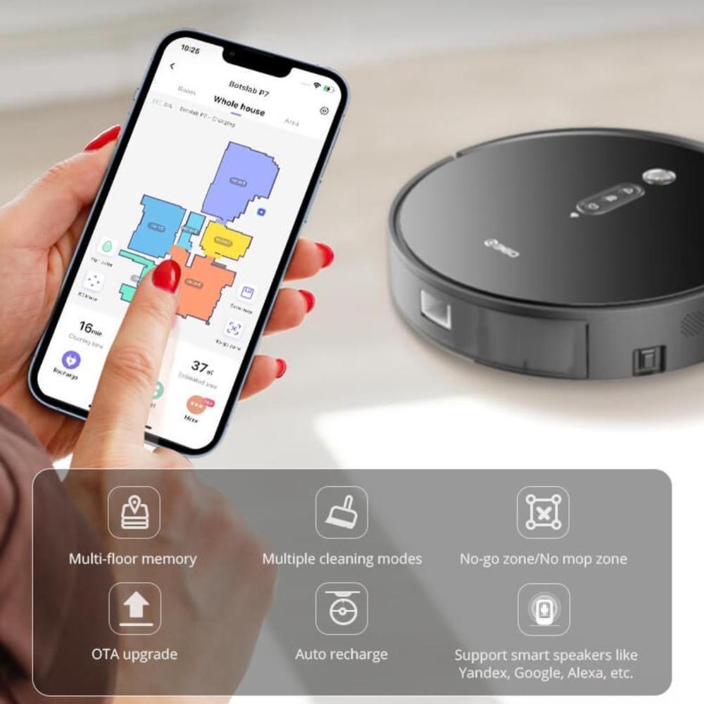 Foto 4 pulgar | Robot Aspiradora Inteligente P7 Aspira Y Trapea Autocarga