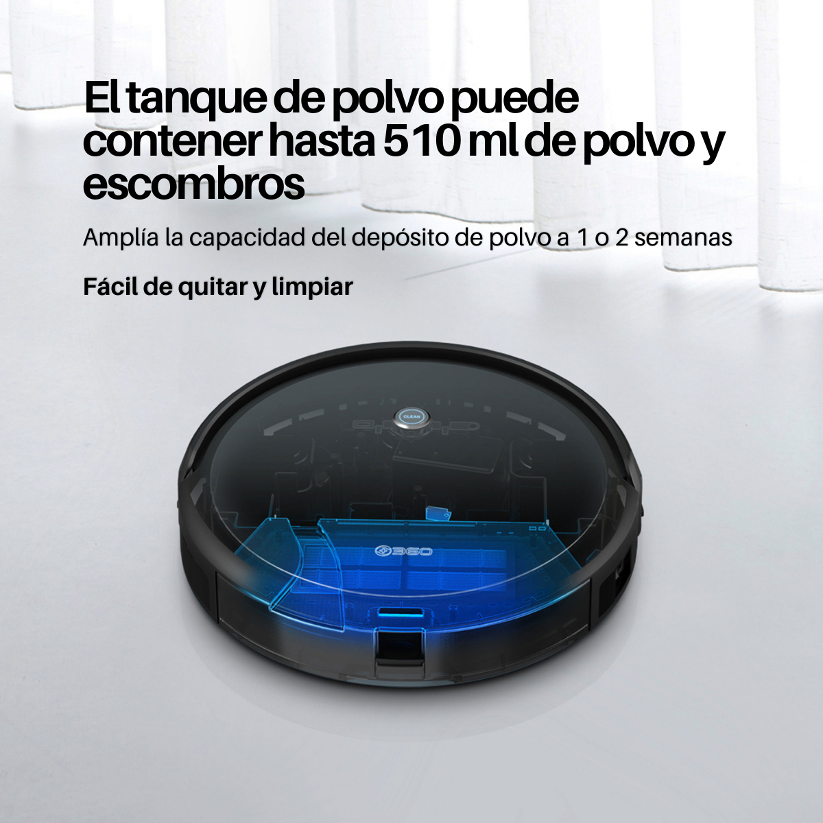 Foto 4 pulgar | Robot Aspiradora 360 Smart Life C50 Pro color Negro