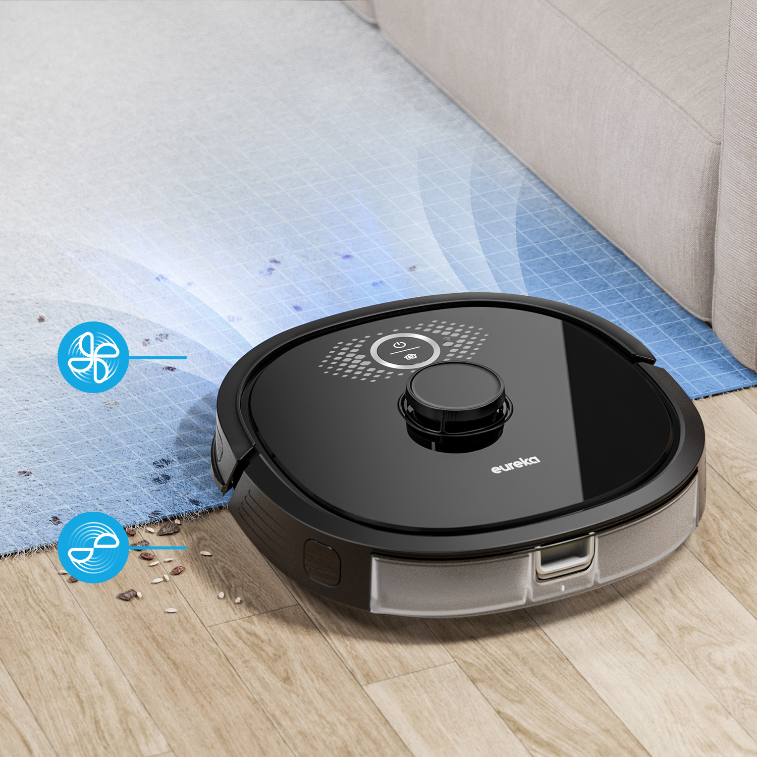 Foto 6 | Aspiradora Y Trapeadora Robot Eureka Smart Clean Wi-fi Con Navegación Laser