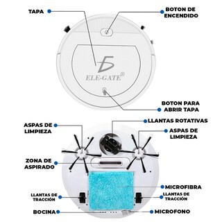 Foto 3 | Barredora Inteligente Elegate Recargable Blanca