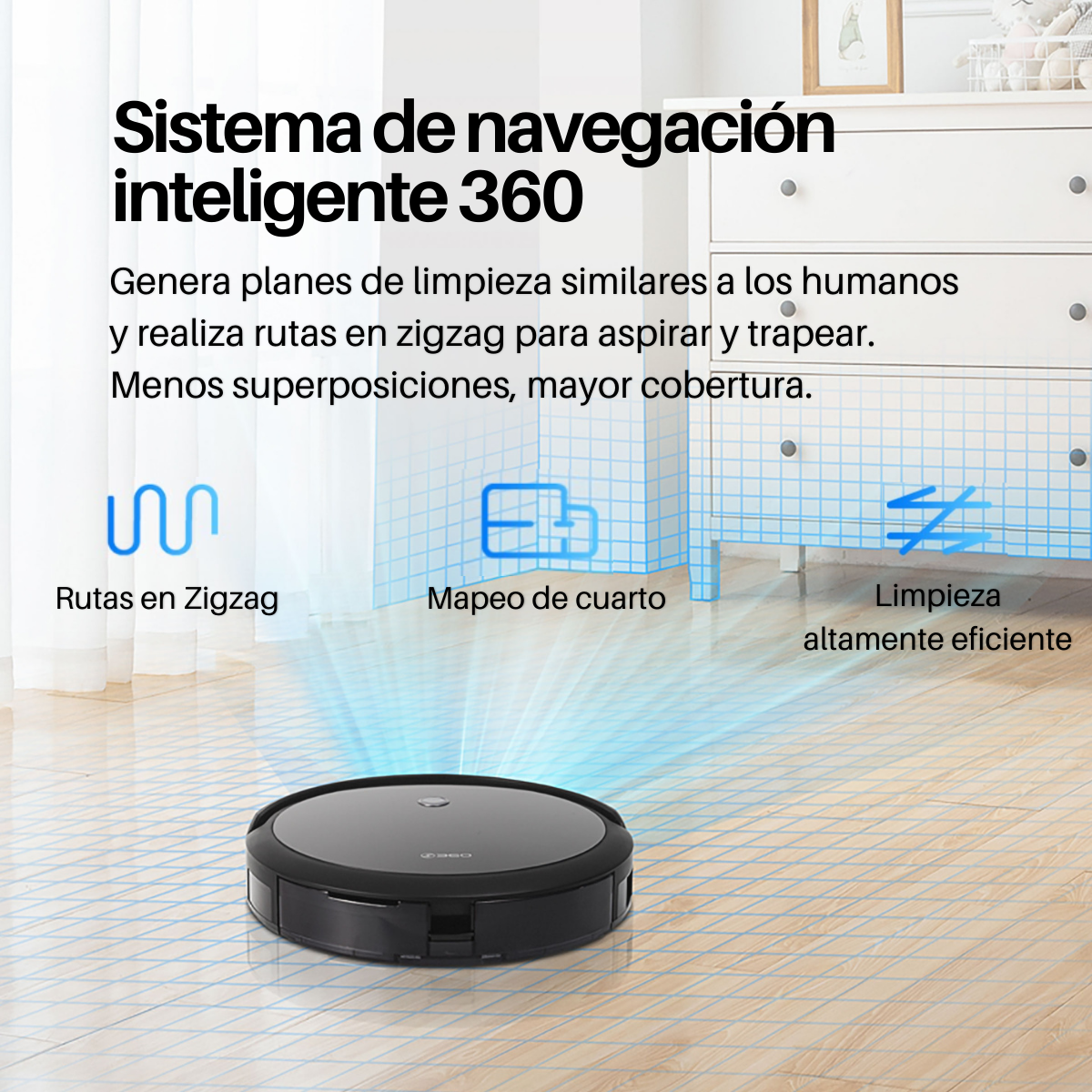 Foto 5 pulgar | Robot Aspiradora Inteligente C50 Barre, Trapea Y Autocarga Reacondicionada - Alexa Y Google