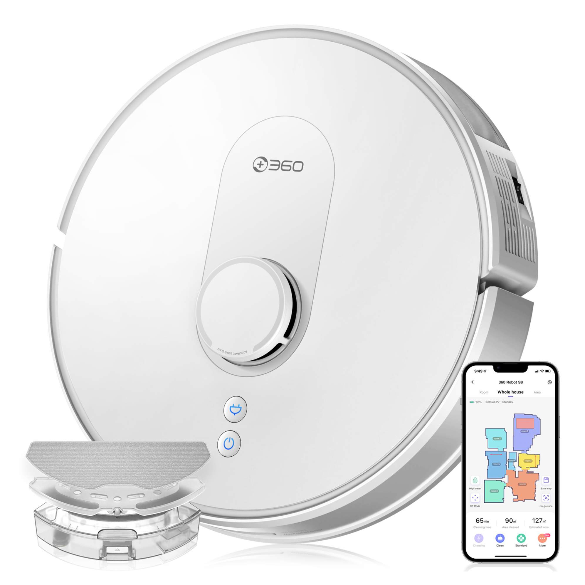 Robot Aspiradora Inteligente S8 Barre, Trapea Y Autocarga Reacondicionada - Alexa Y Google