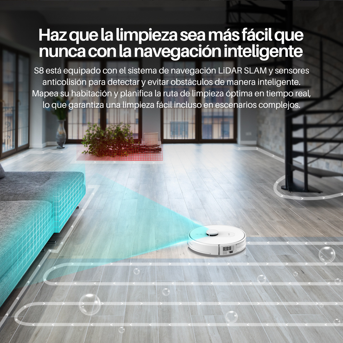 Foto 4 pulgar | Robot Aspiradora Inteligente S8 Barre, Trapea Y Autocarga Reacondicionada - Alexa Y Google