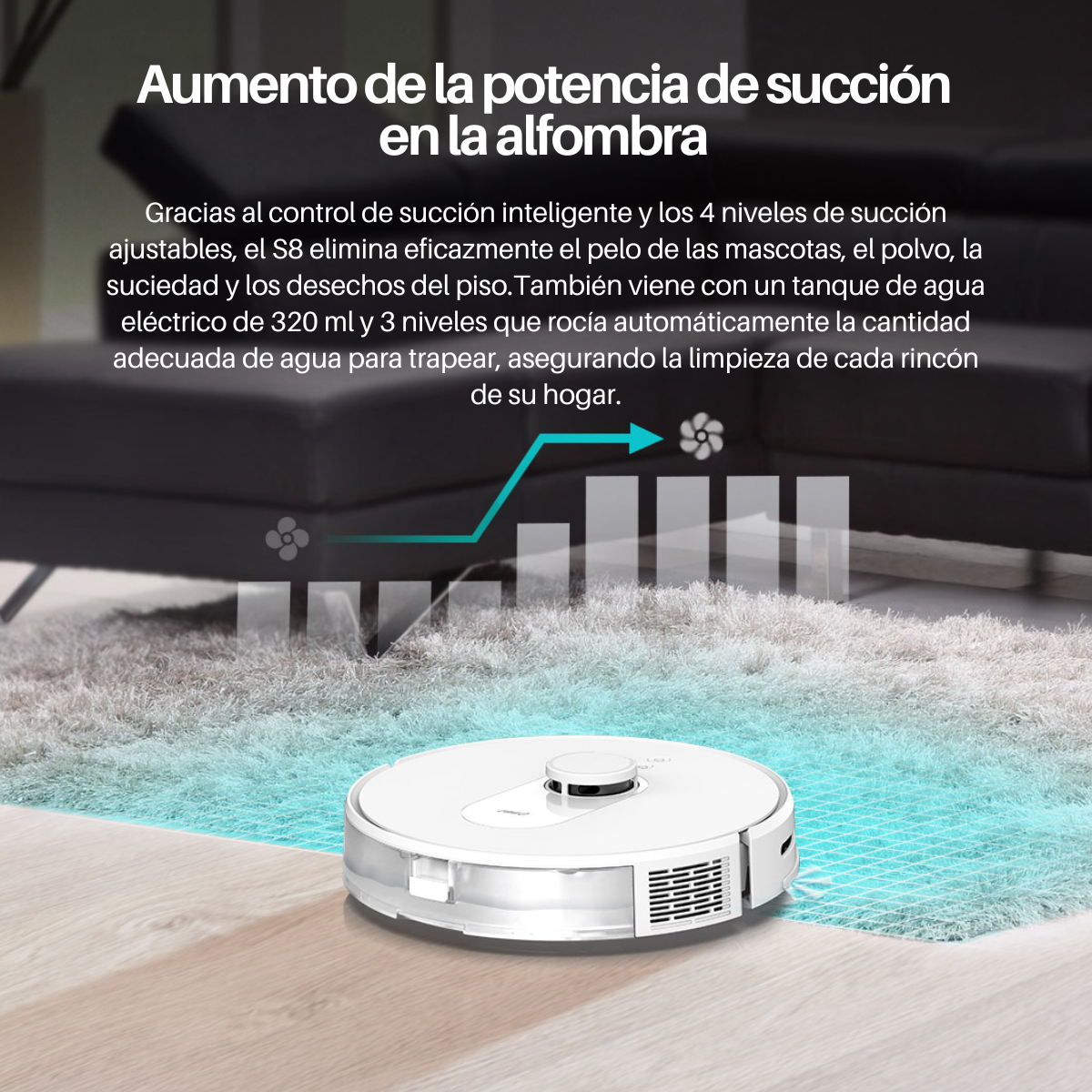 Foto 5 pulgar | Robot Aspiradora Inteligente S8 Barre, Trapea Y Autocarga Reacondicionada - Alexa Y Google