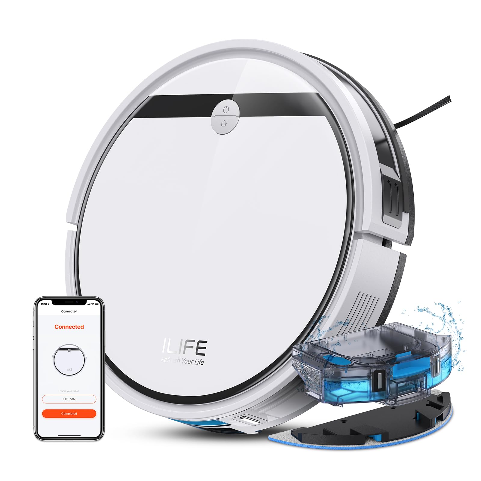 Robot Aspirador Y Trapeador Ilife V3x Pro Mejorado 3000 Pa 120 Minutos - Venta Internacional. $5,463