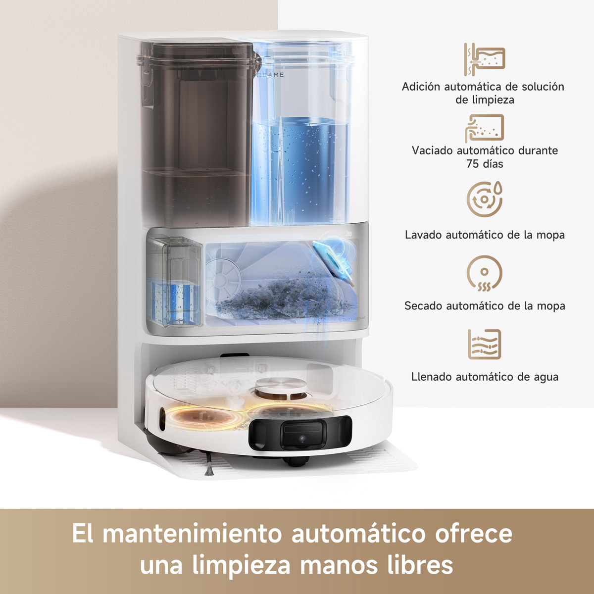 Foto 5 pulgar | Robot Aspiradora y Trapeador Dreame L10S Ultra Gen 2 Extensión de Mopas y Ajuste de Nivel de Agua