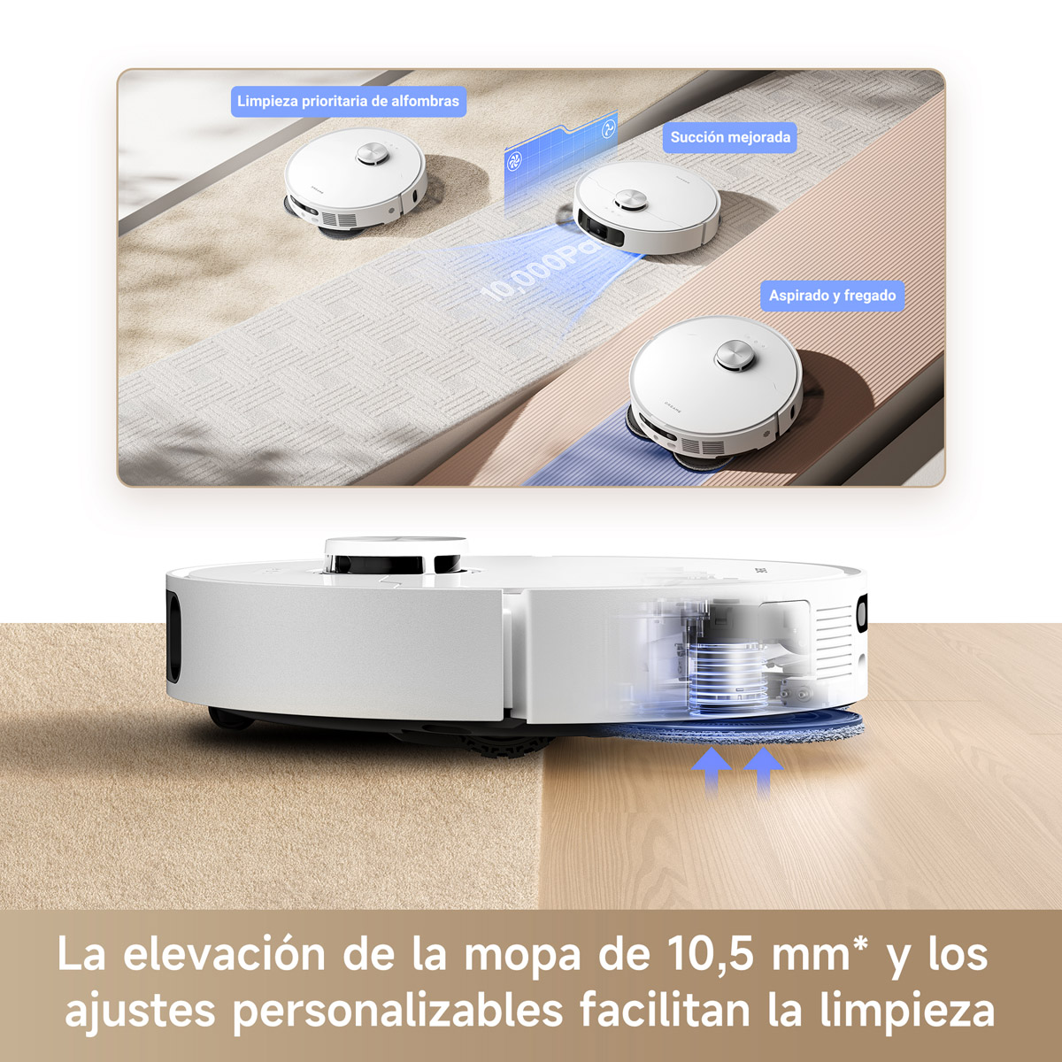 Foto 6 pulgar | Robot Aspiradora y Trapeador Dreame L10S Ultra Gen 2 Extensión de Mopas y Ajuste de Nivel de Agua
