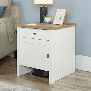 Foto 2 | Mesa Auxiliar Para Almacenamiento Con Robot Aspirador Sauder Homeplus, Color Blanco Suave - Venta Internacional.