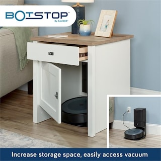 Foto 4 | Mesa Auxiliar Para Almacenamiento Con Robot Aspirador Sauder Homeplus, Color Blanco Suave - Venta Internacional.