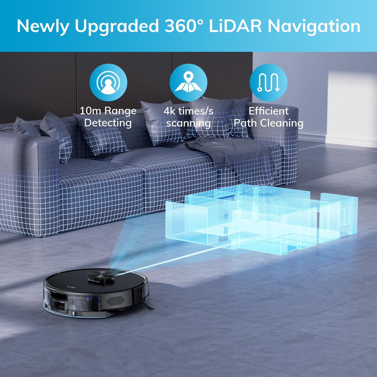 Foto 3 pulgar | Robot Aspirador Y Trapeador Ilife A20 Lidar Navigation 3000pa - Venta Internacional.