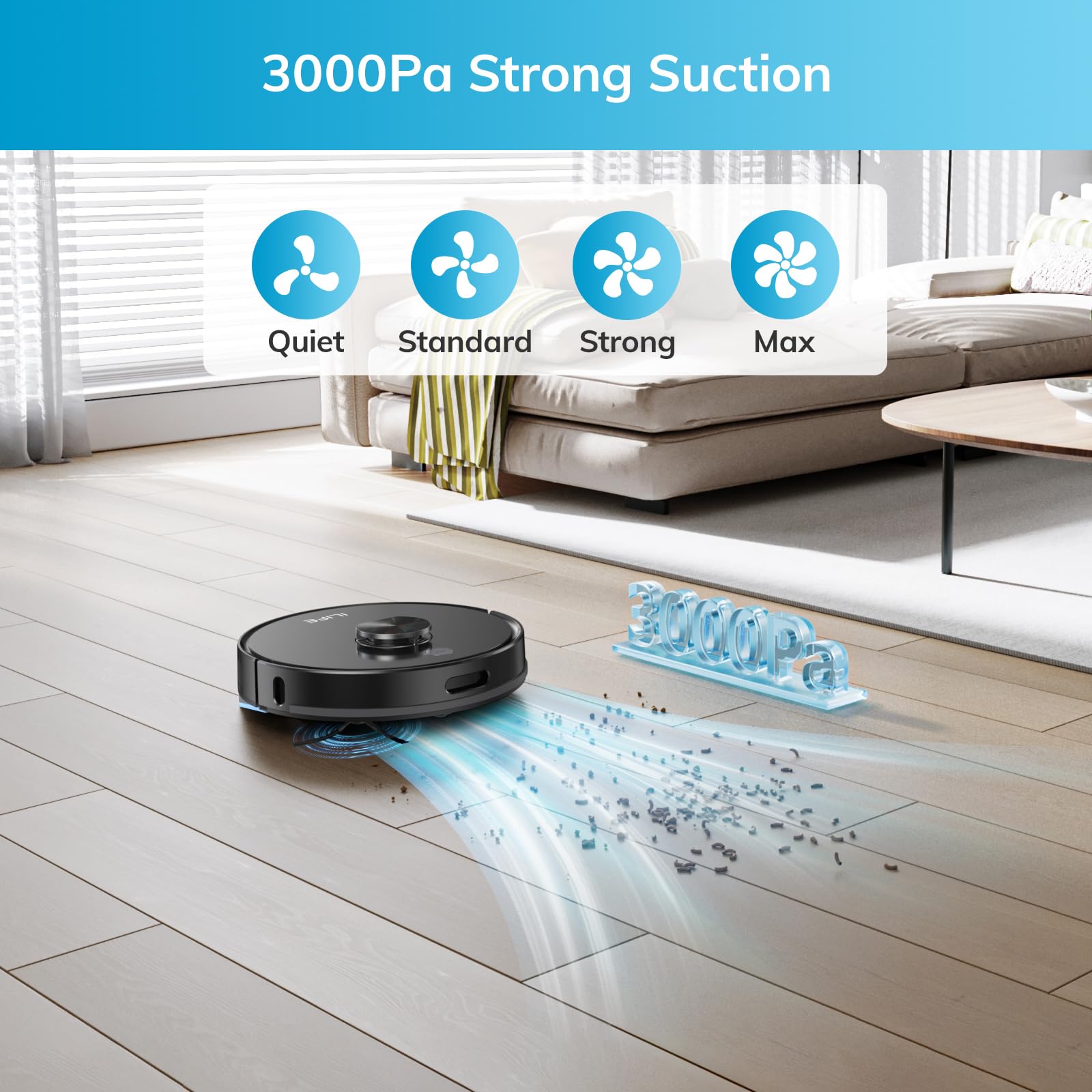 Foto 5 pulgar | Robot Aspirador Y Trapeador Ilife A20 Lidar Navigation 3000pa - Venta Internacional.