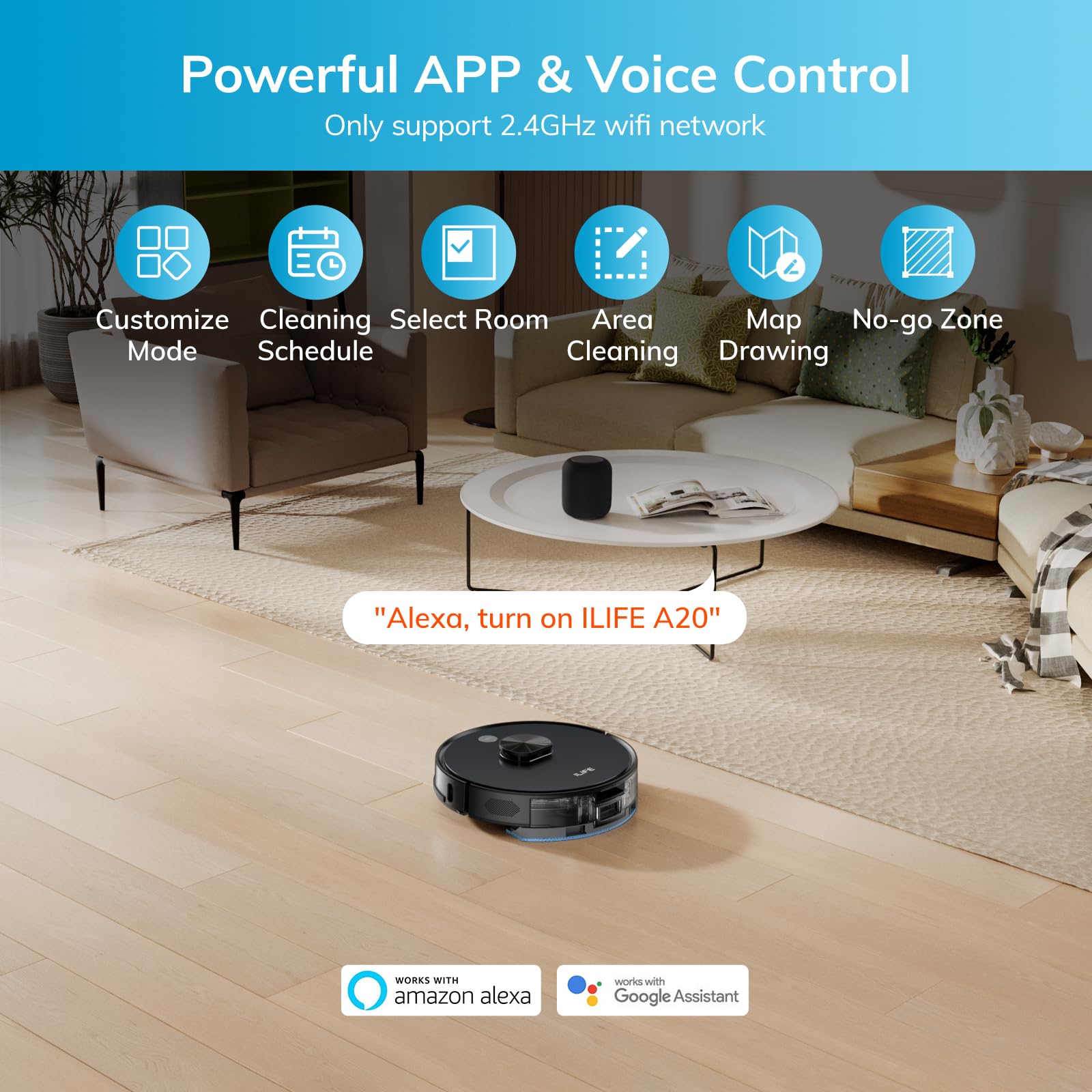 Foto 6 pulgar | Robot Aspirador Y Trapeador Ilife A20 Lidar Navigation 3000pa - Venta Internacional.