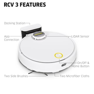 Foto 2 | Robot Aspirador Kärcher Rcv 3 on Mopa 2500 Pa 120 Min - Venta Internacional