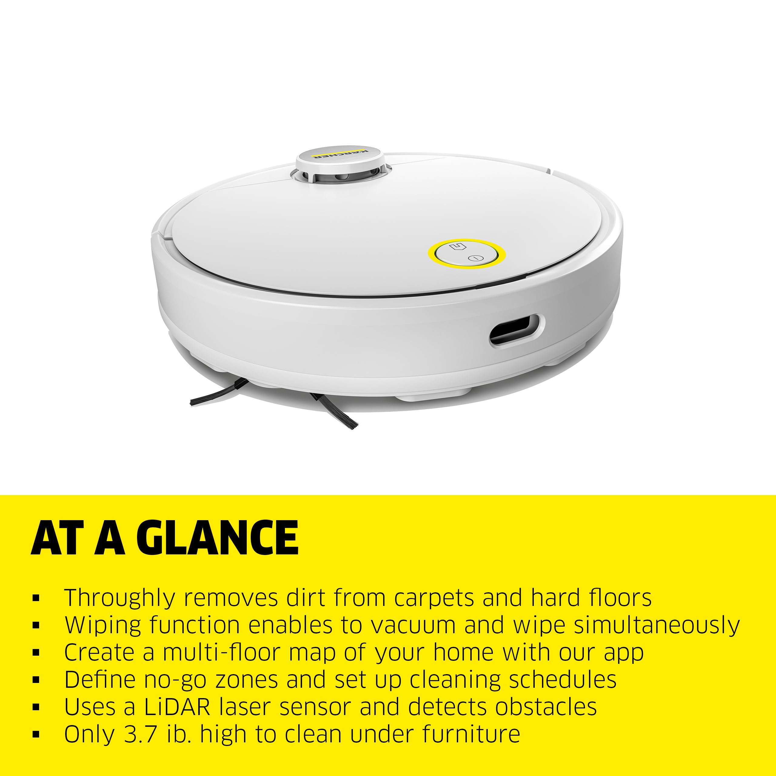 Foto 4 pulgar | Robot Aspirador Kärcher Rcv 3  on Mopa 2500 Pa 120 Min - Venta Internacional