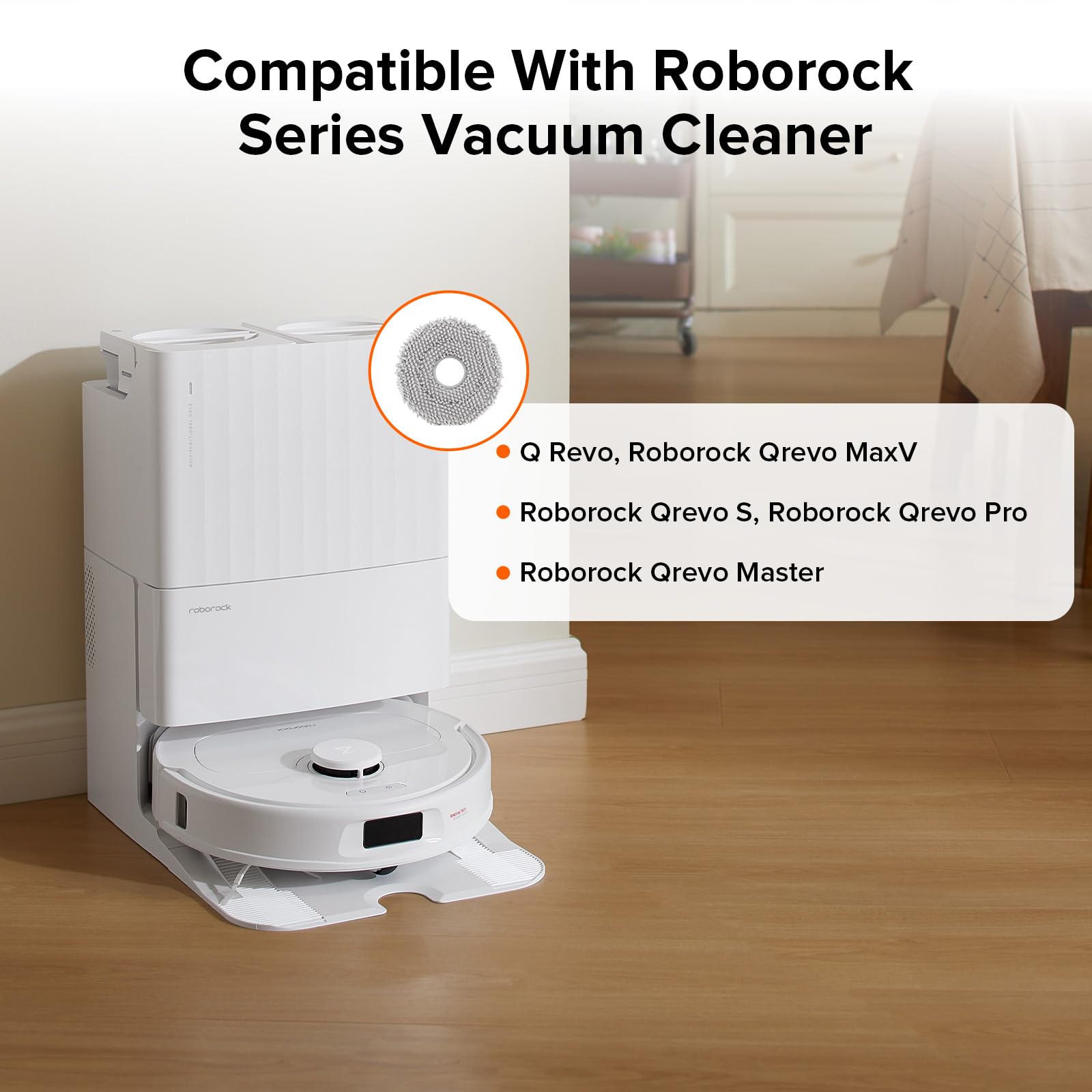 Foto 2 | Paquete De 4 Paños De Microfibra Para Aspiradora Roborock Q Revo - Venta Internacional.