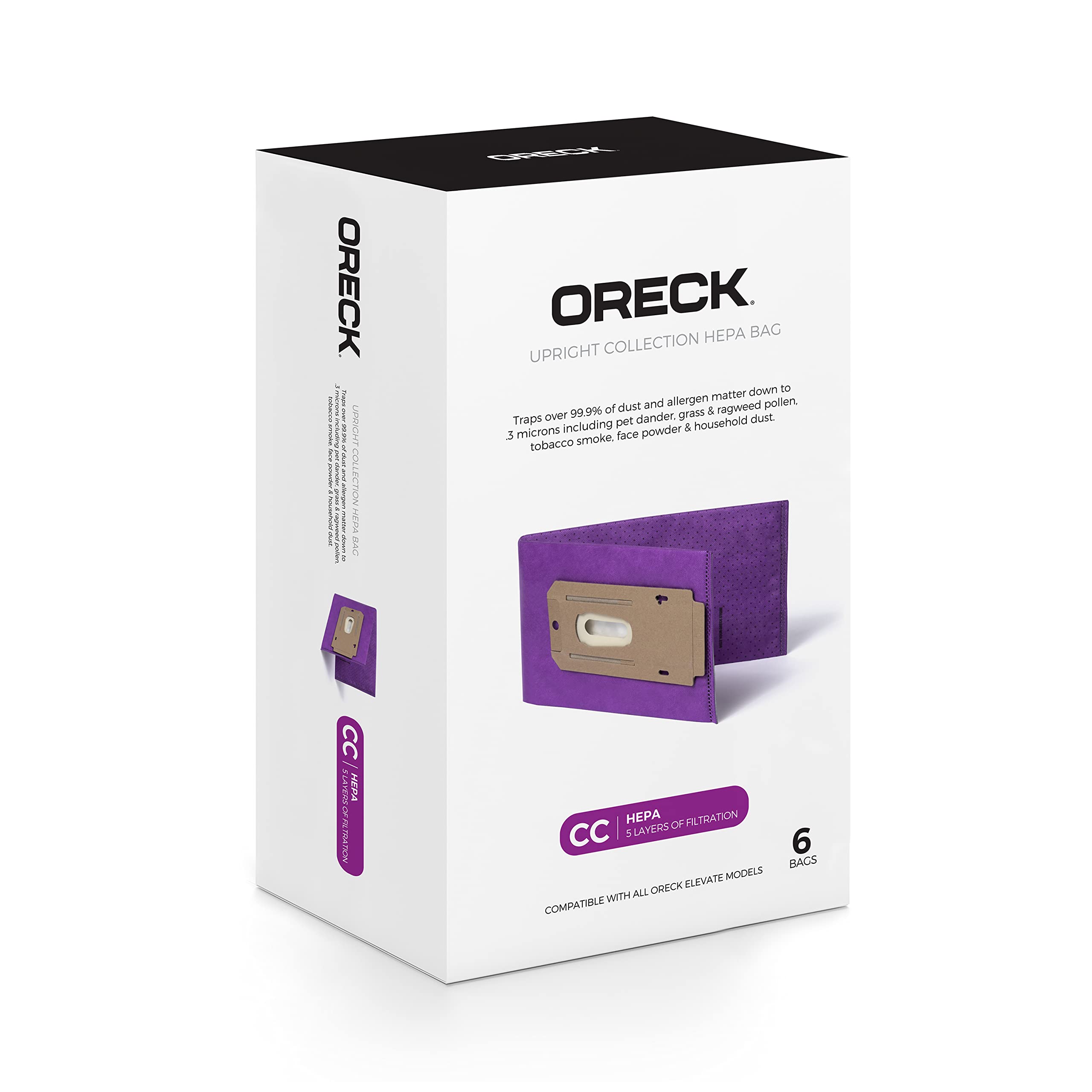 Foto 2 pulgar | Bolsa para Aspiradora Oreck Type Cc Hepa Ak1cc6h Paquete de 6 Unidades- Venta Internacional