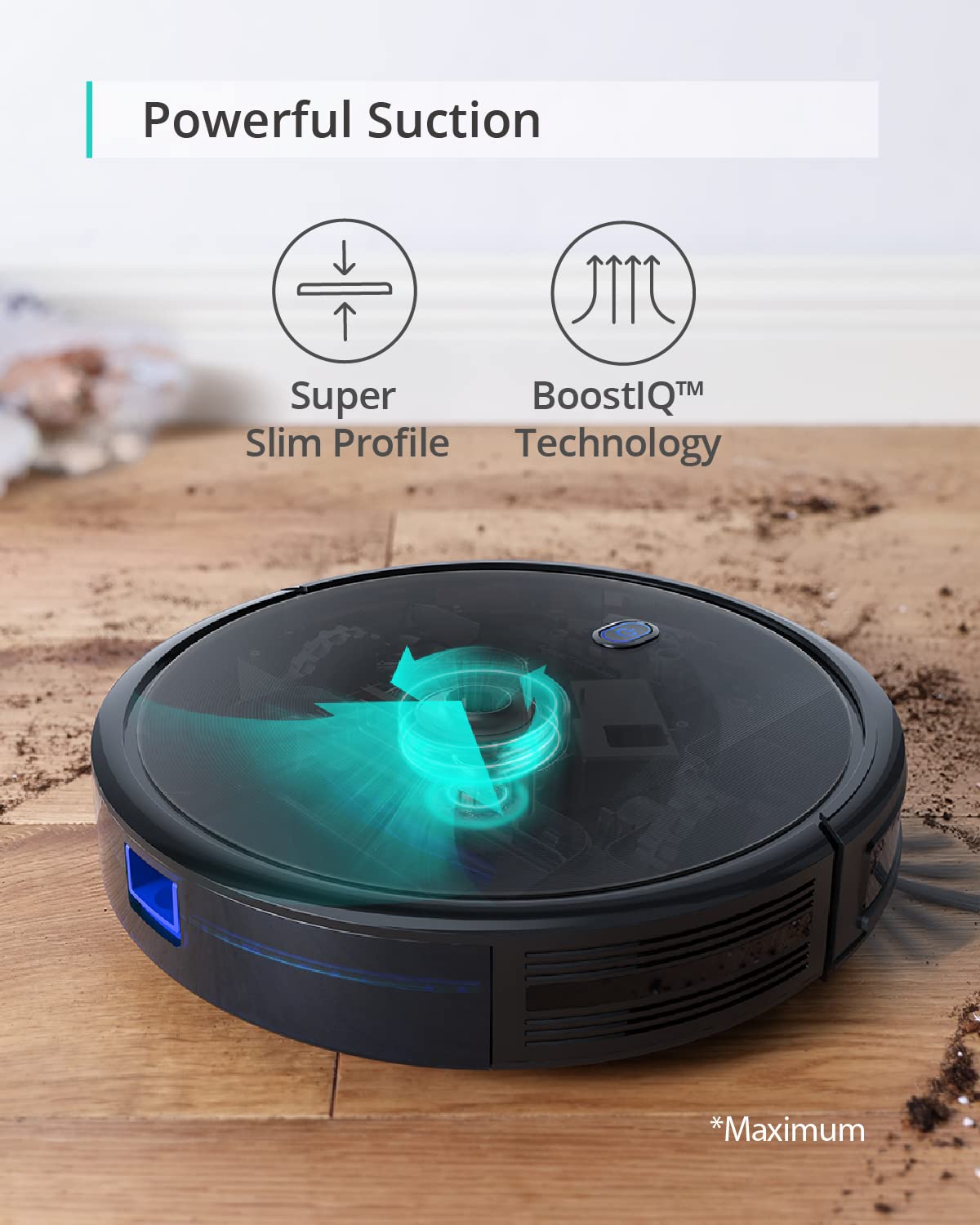 Foto 3 | Robot Aspirador Eufy 11s Max Super Thin Black - Venta Internacional.