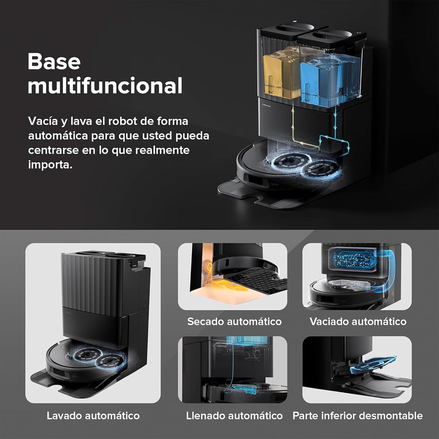 Foto 2 | Aspiradora Robot Roborock Qrevo S con Base Multifuncional