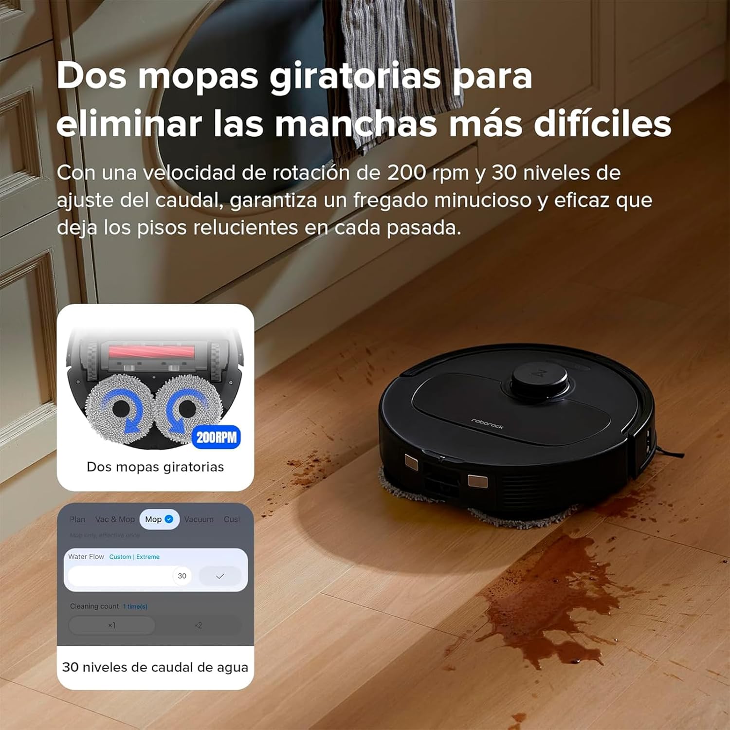 Foto 5 pulgar | Aspiradora Robot Roborock Qrevo S con Base Multifuncional