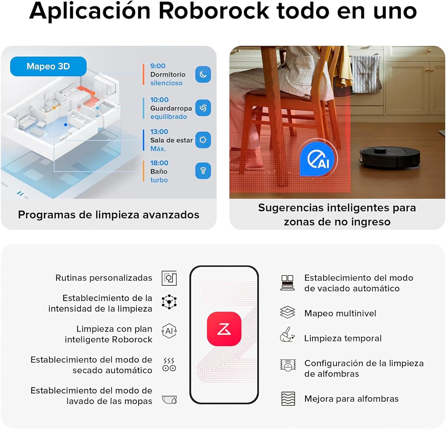 Foto 8 pulgar | Aspiradora Robot Roborock Qrevo S con Base Multifuncional
