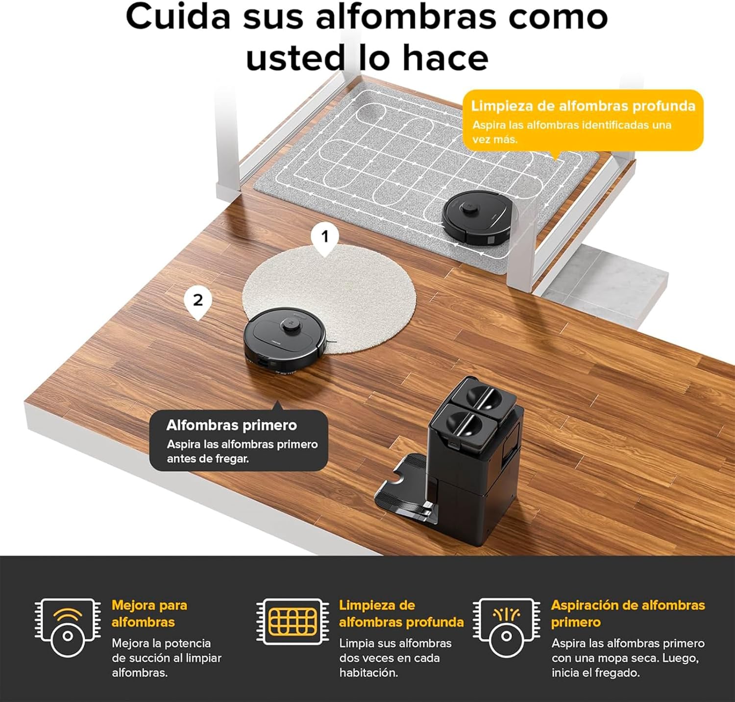 Foto 9 pulgar | Aspiradora Robot Roborock Qrevo S con Base Multifuncional