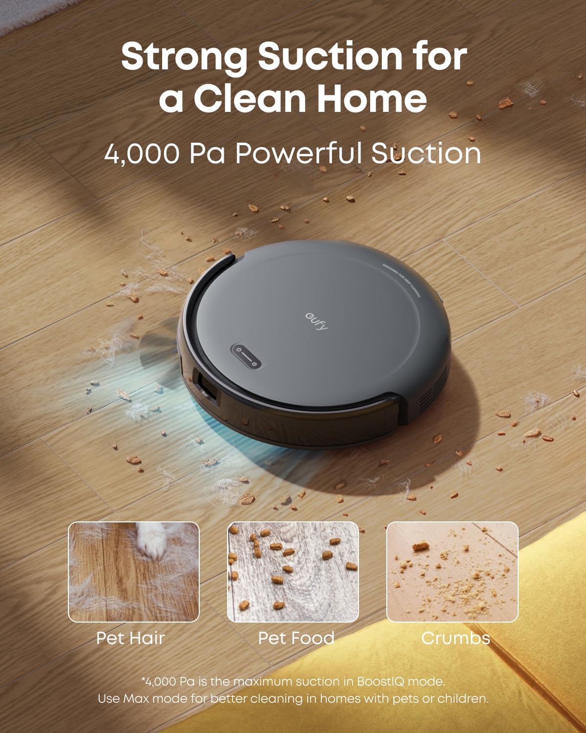 Foto 7 pulgar | Robot Aspirador Eufy C10 con Estación - Venta Internacional