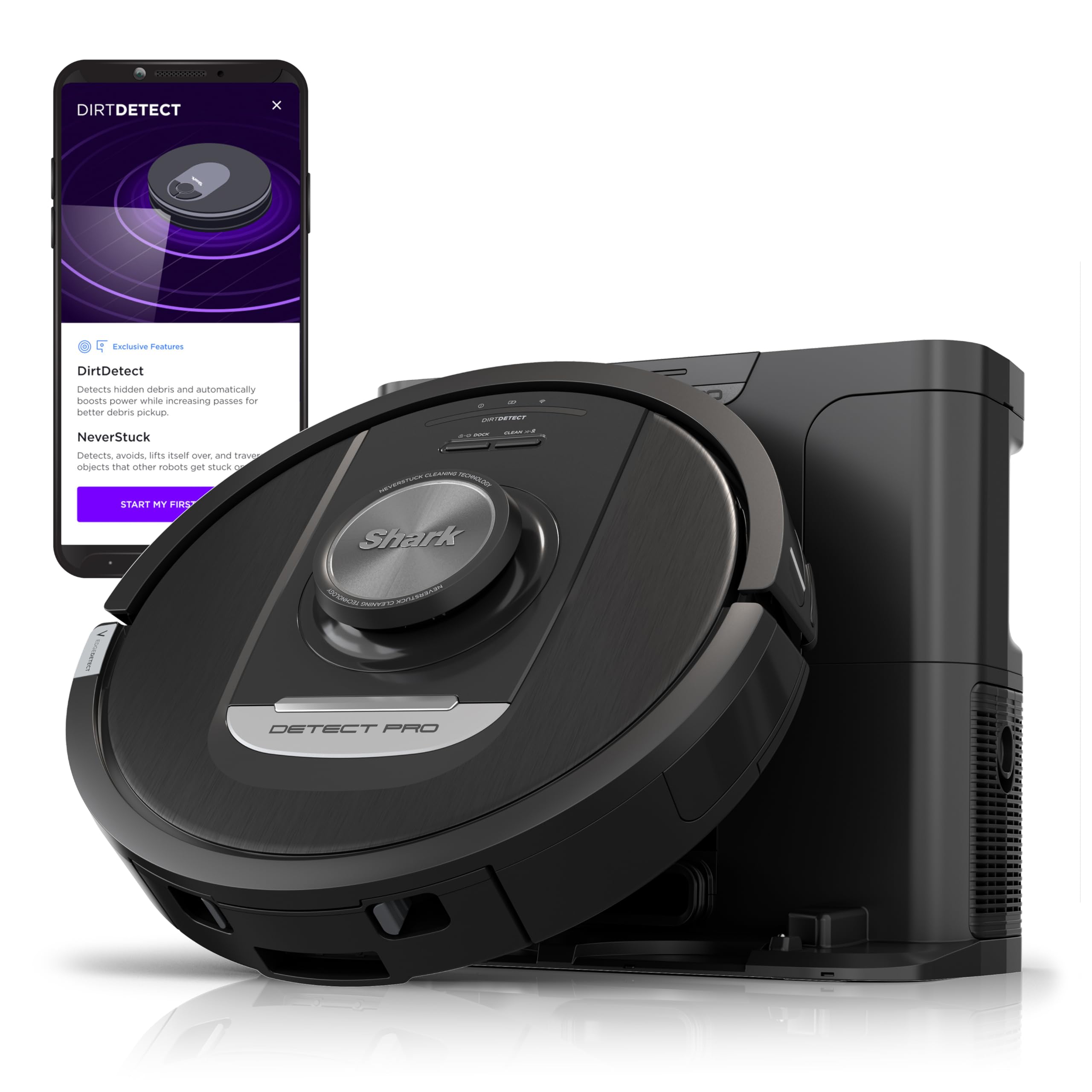 Foto 2 pulgar | Robot Aspirador Shark Detect Pro Con Autovaciado Negro - Venta Internacional.
