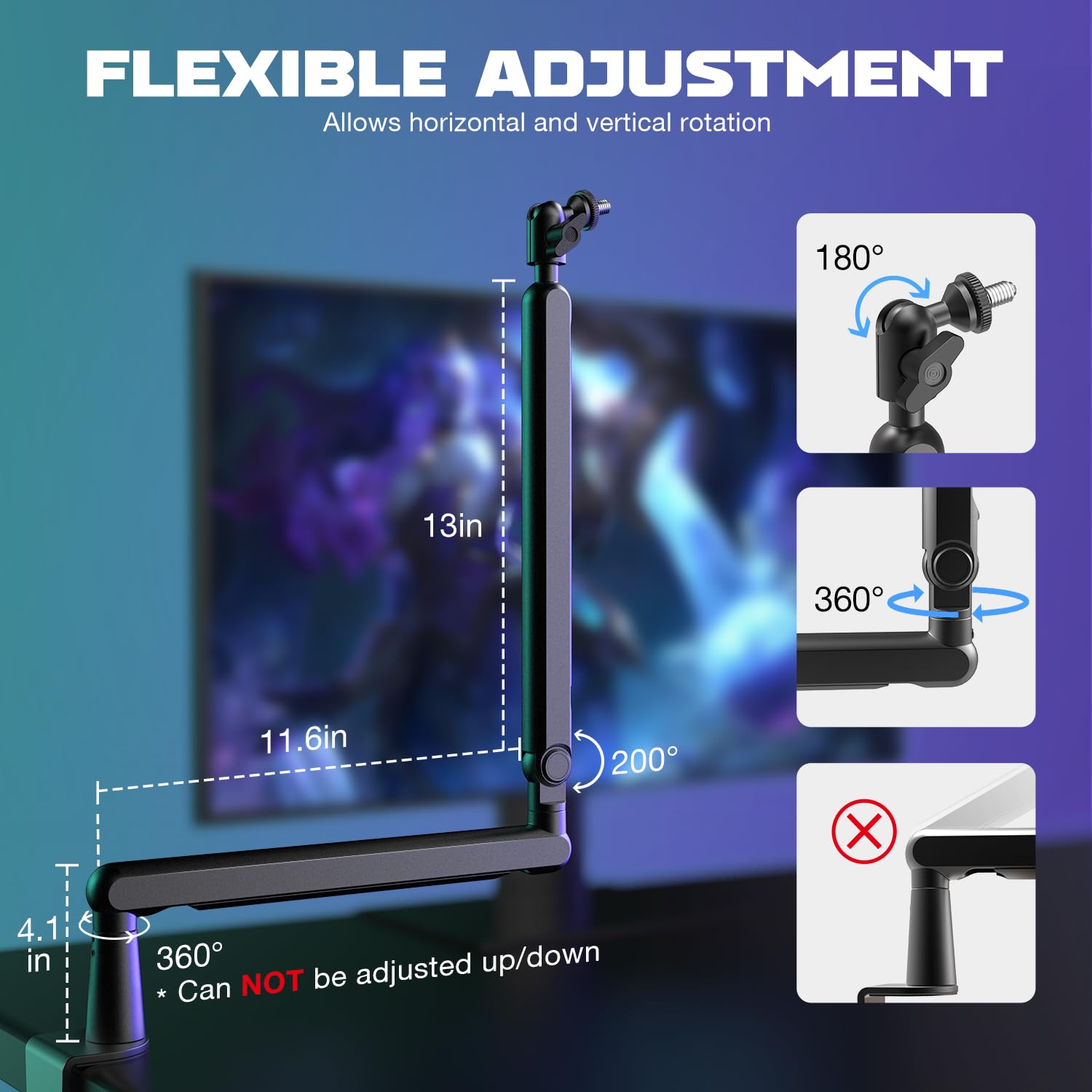 Foto 6 pulgar | Micrófono Boom Arm Fifine Bm88 Ajustable De Perfil Bajo - Venta Internacional.