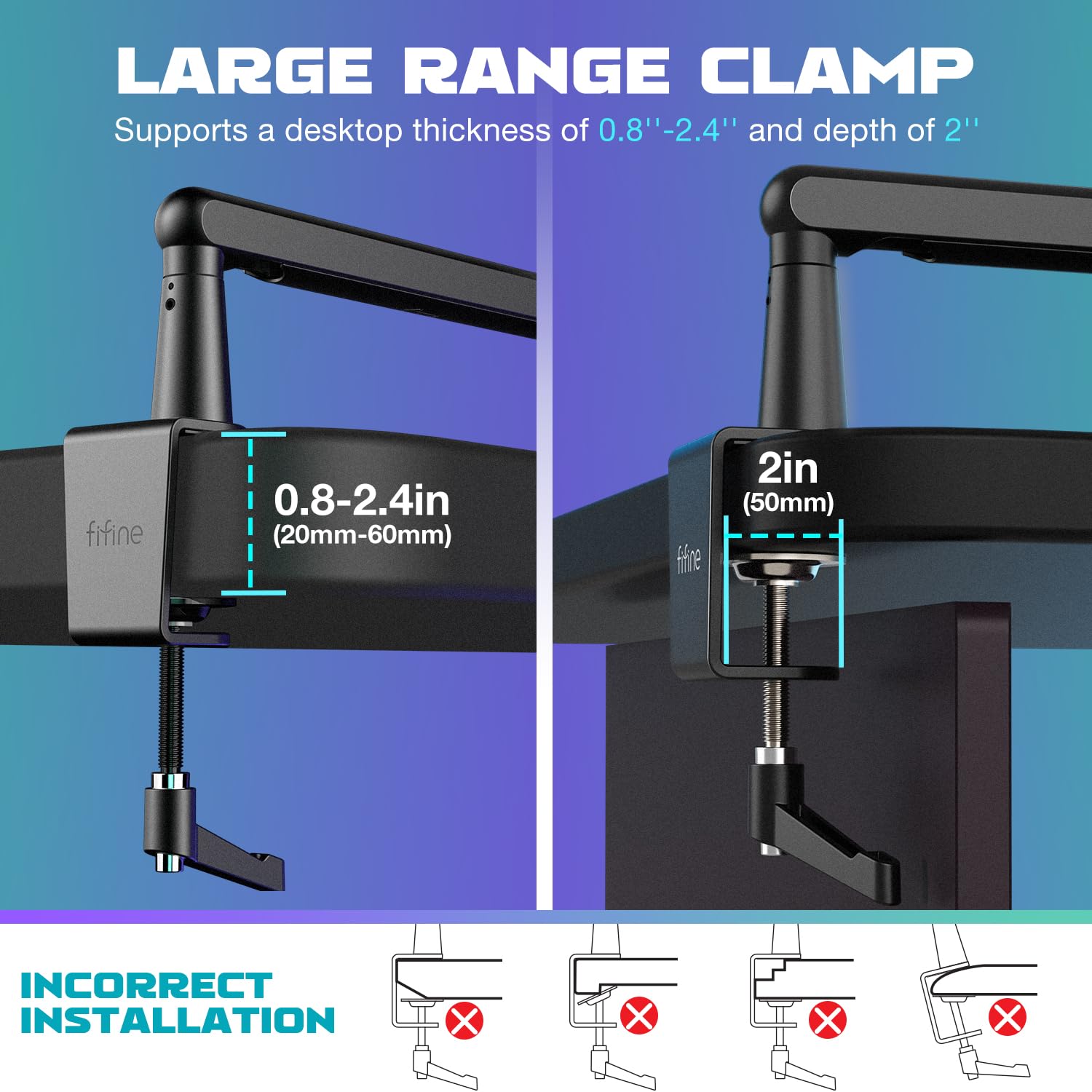 Foto 7 pulgar | Micrófono Boom Arm Fifine Bm88 Ajustable De Perfil Bajo - Venta Internacional.